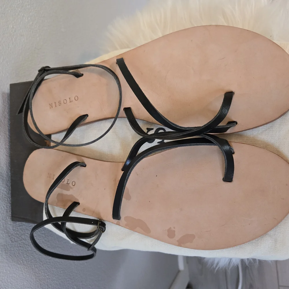 Nisolo  Cora Black Minimalist Sandals - Picture 3 of 6